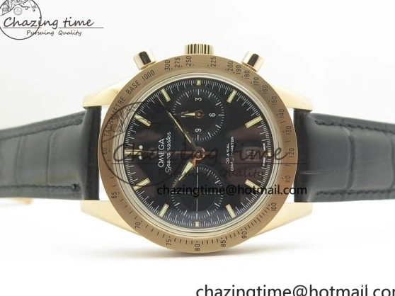 0223 Speedmaster ’57 Co-Axial RG OMF 1:1 Best Edition Black Dial On Leather Strap A9300 (Free Leather Strap) Resilient 8064